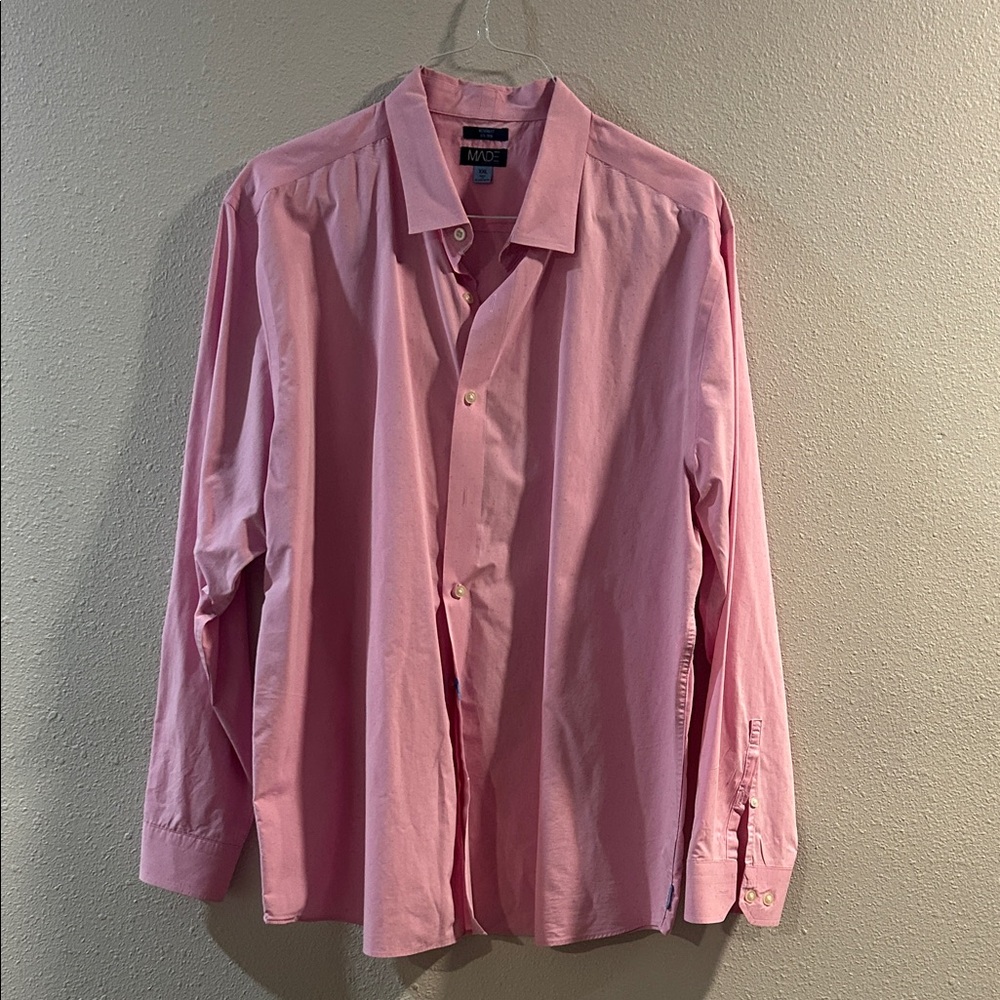 Men's Made Cam Newton Pink Dress Shirt XXL